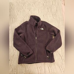 the north face purple fleece jacket size M